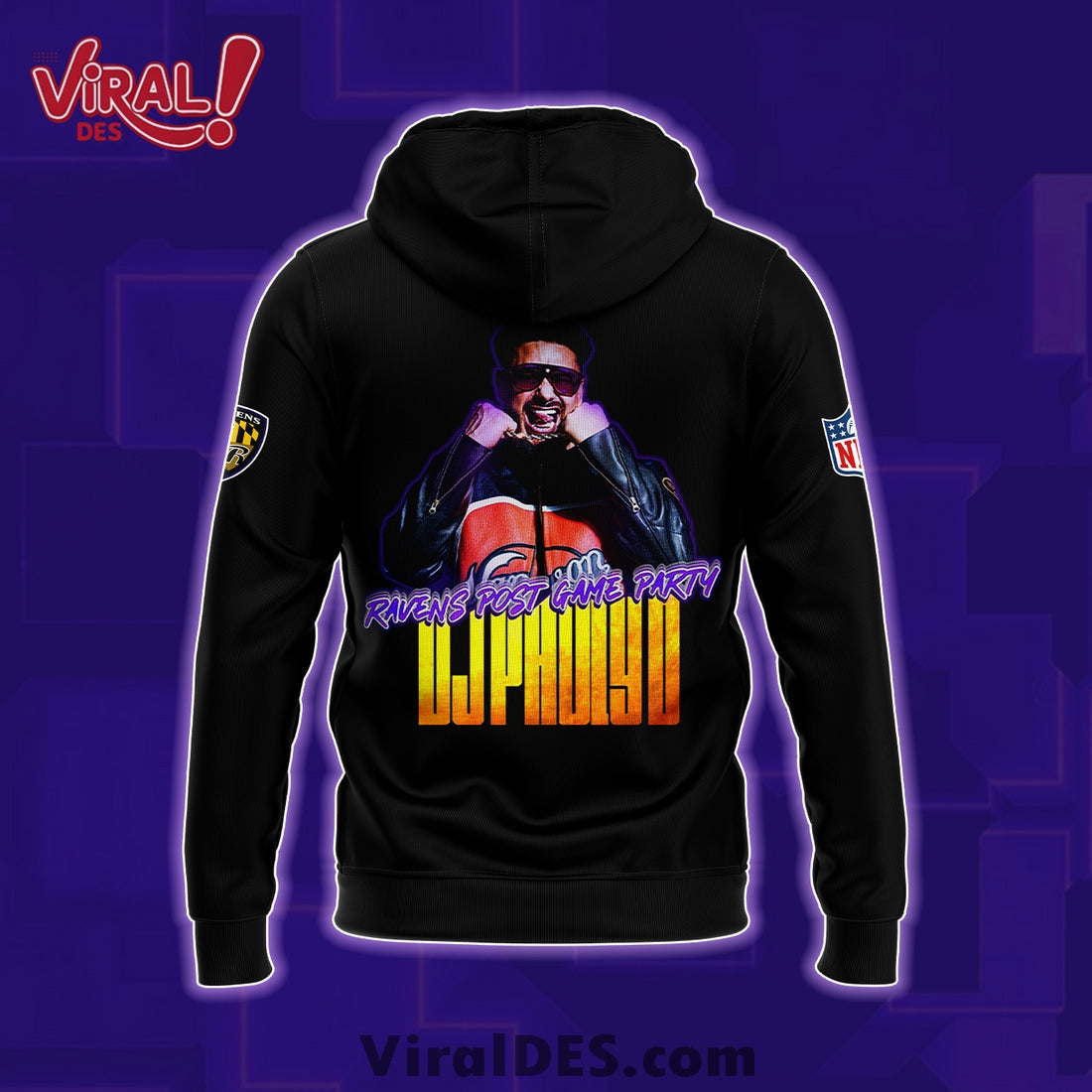 Baltimore Ravens 2025 DJ Pauly D Hoodie