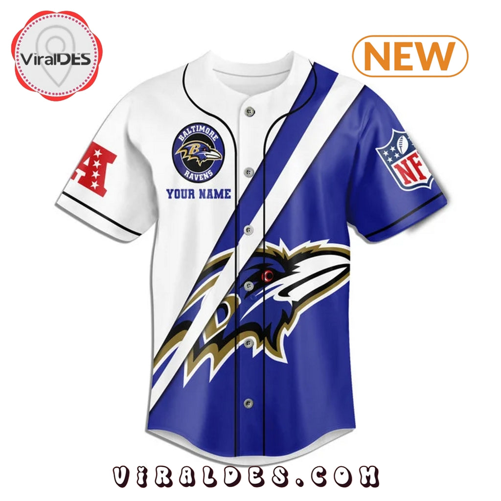 Baltimore Ravens Flock Custom Baseball Jersey