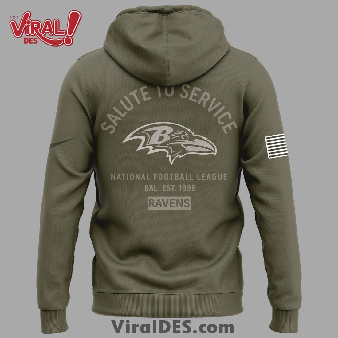 Baltimore Ravens Salute to Service Hoodie 2025