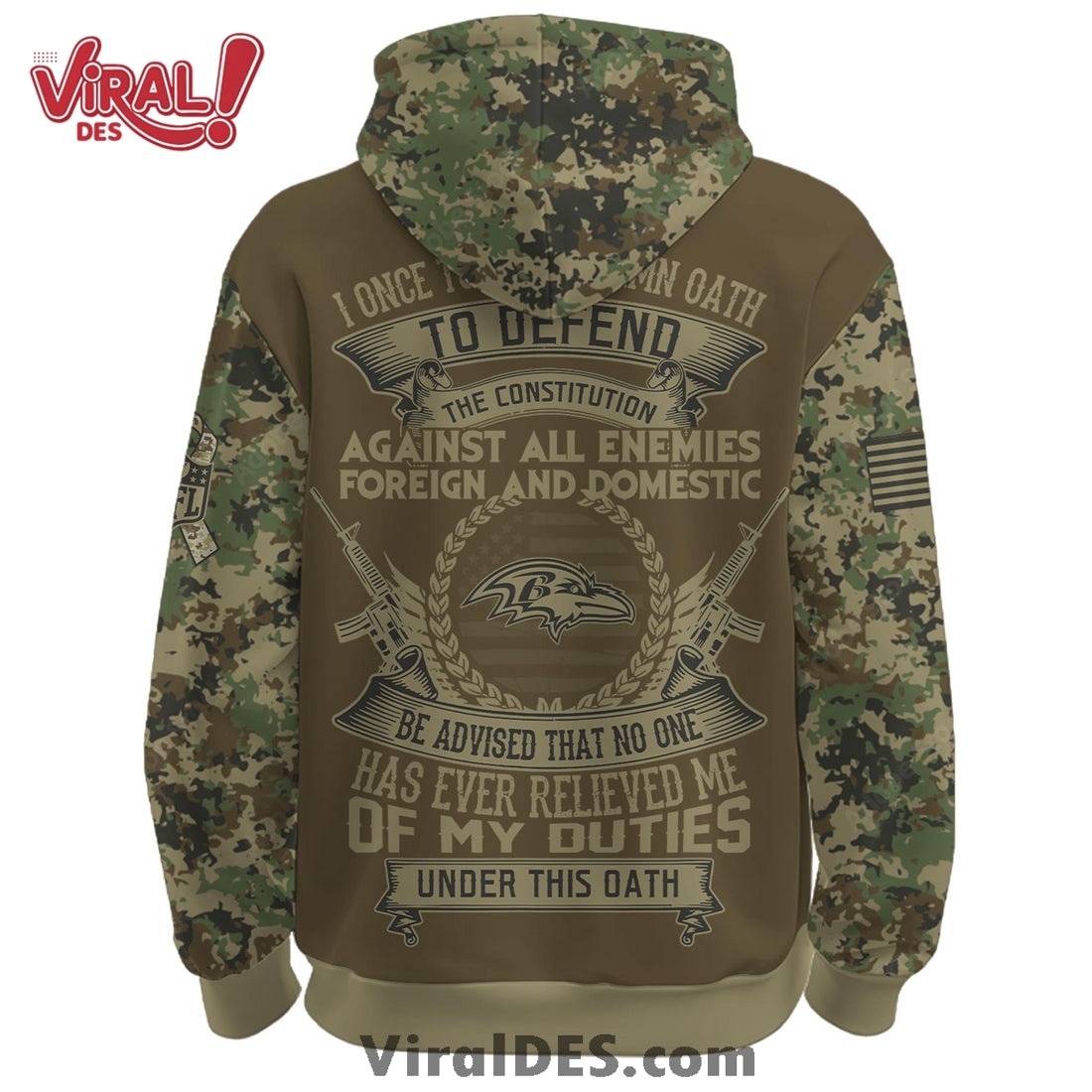 Baltimore Ravens Salute to Service Limited Editions Hoodie