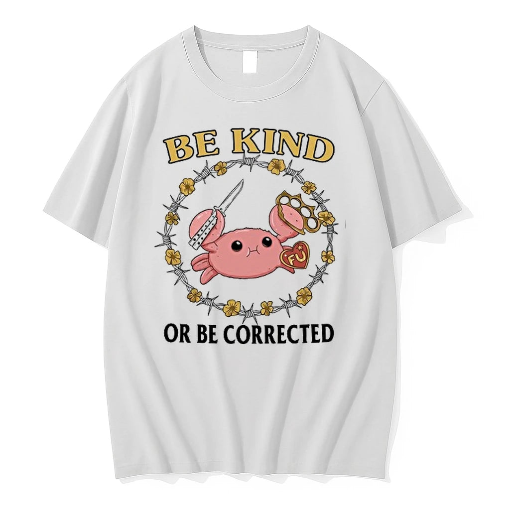 Be Kind Or Be Corrected Crab With Knife And Brass Knuckles 0 Tshirts Sweater