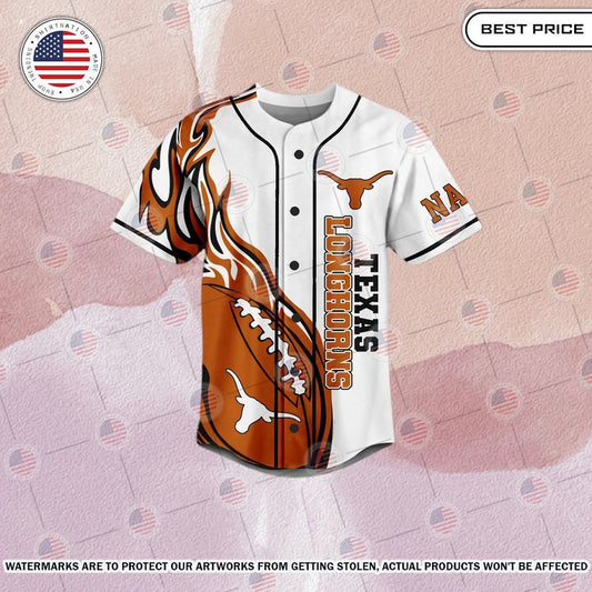 BEST Hook 'em Horns Texas Longhorns Custom Baseball Jersey