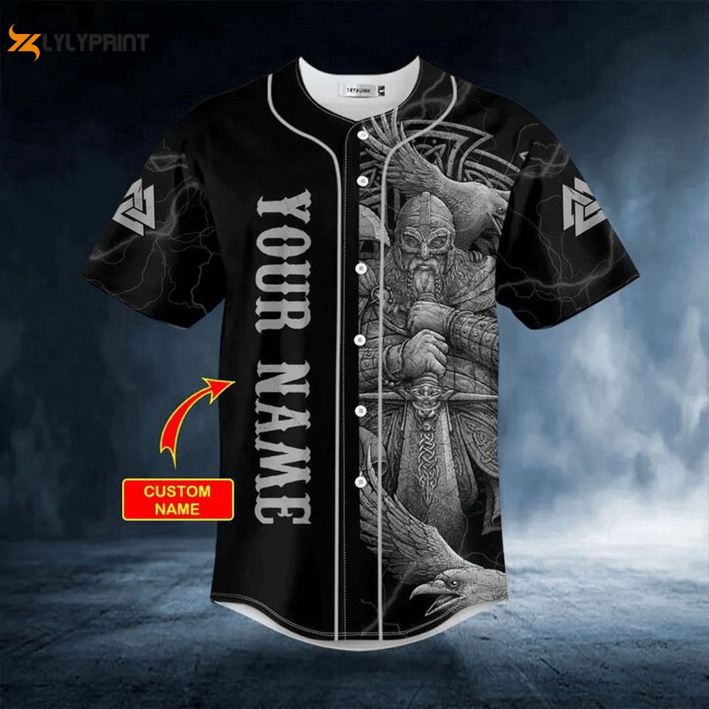 Bew Are The Old Man Black White Viking Baseball Jersey For Men Women - lylyprint.com
