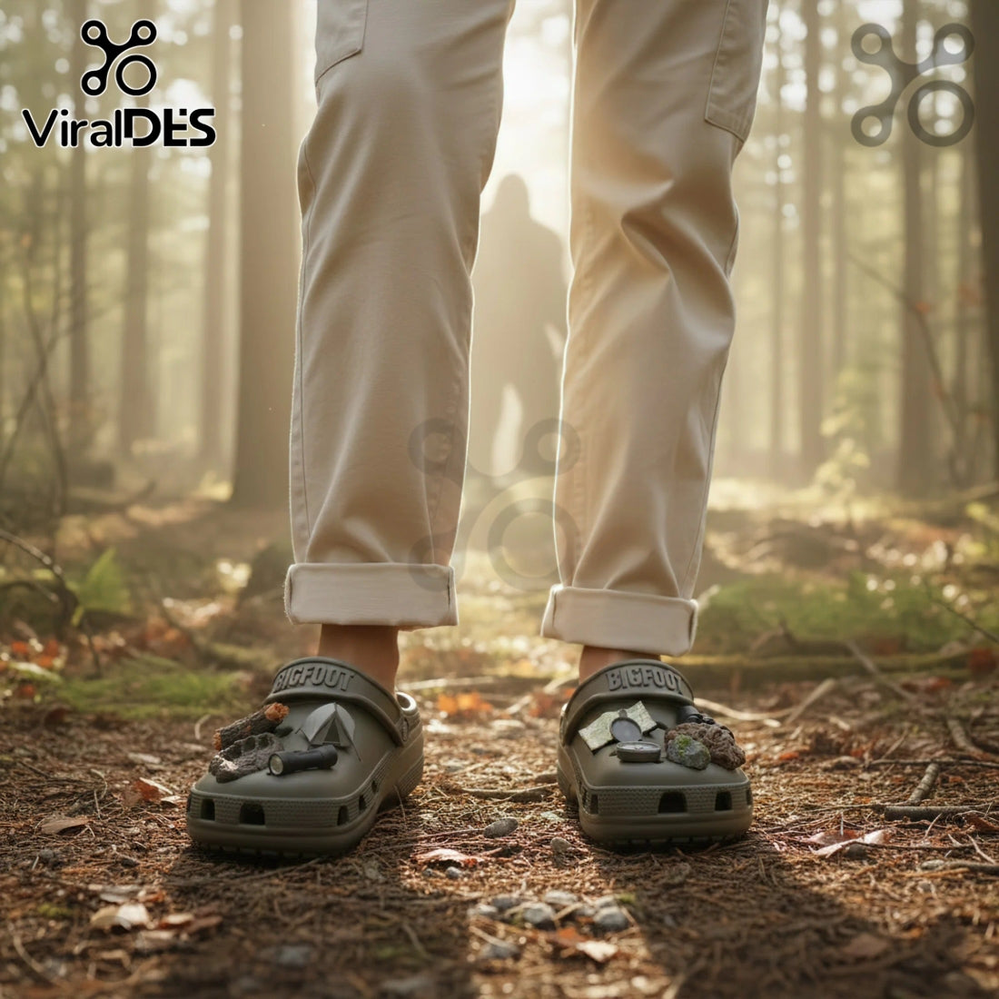 Bigfoot Premium Crocs Clogs With Charms