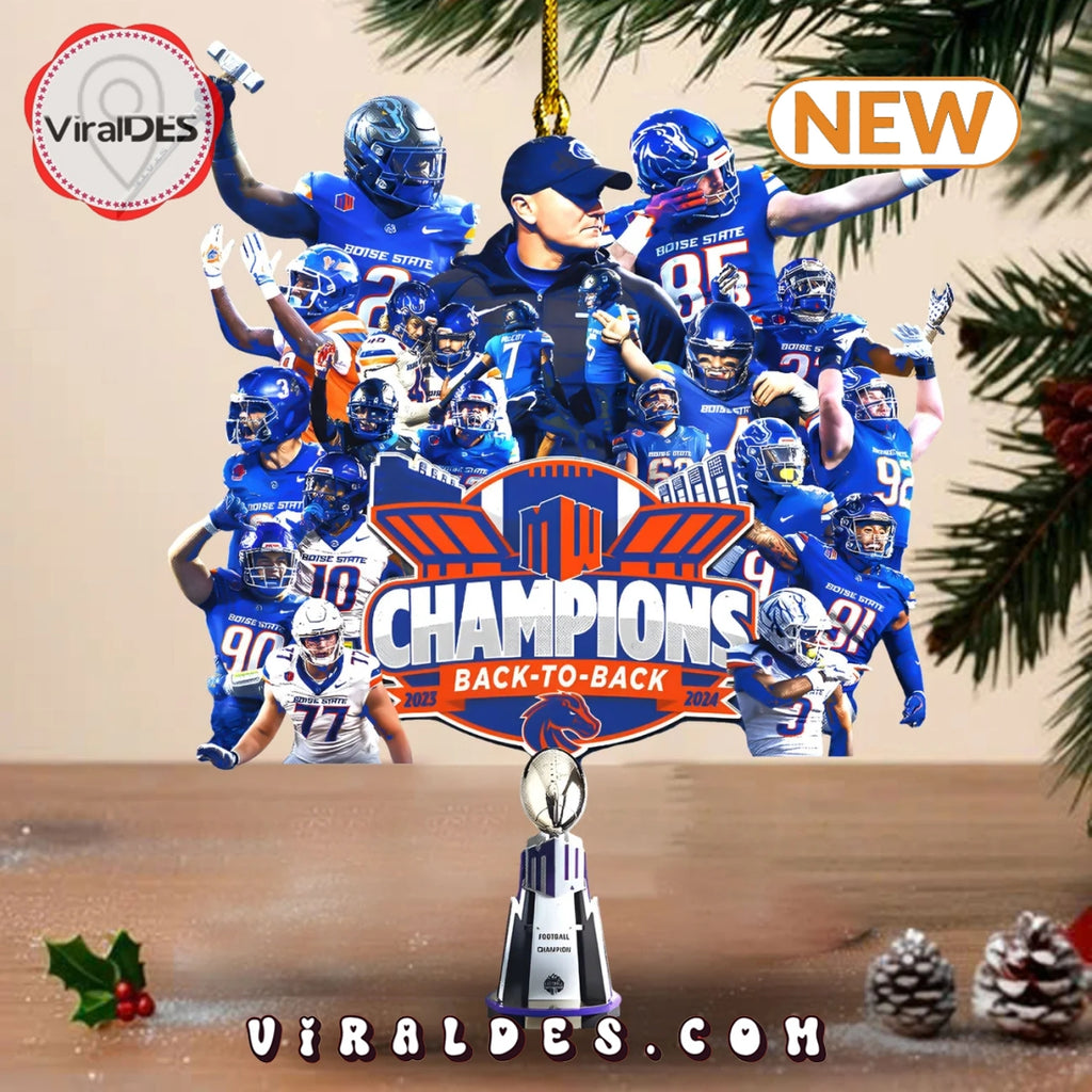 Boise State Broncos 2024 Champions Ornaments