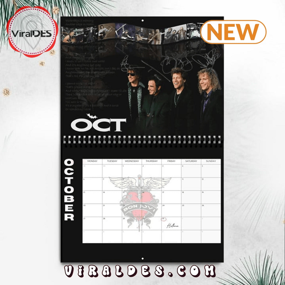 Bon Jovi Rock Band 2025 New Year Calendar