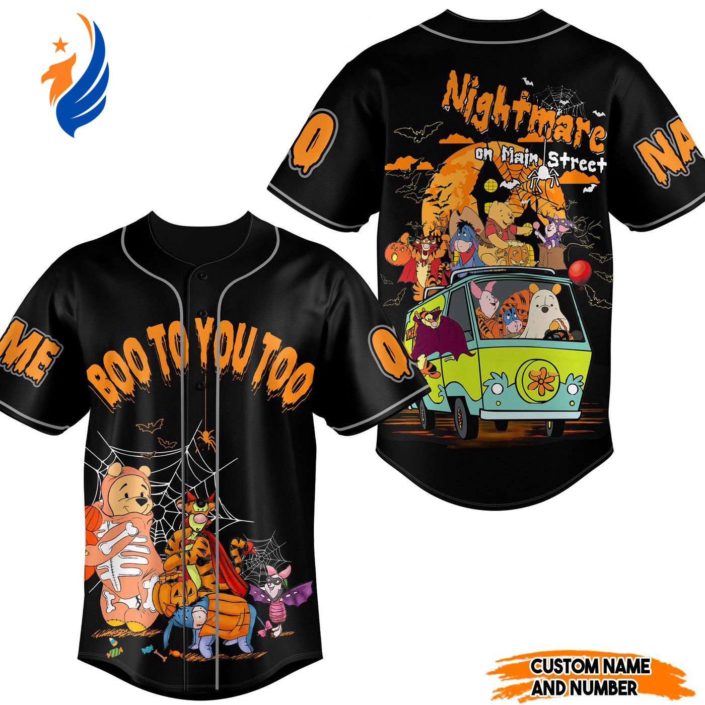 Get in the Game with Boo to You Too! Winnie the Pooh Baseball Jersey – Perfect for Men Women and Kids - Bafud... (Image 1)