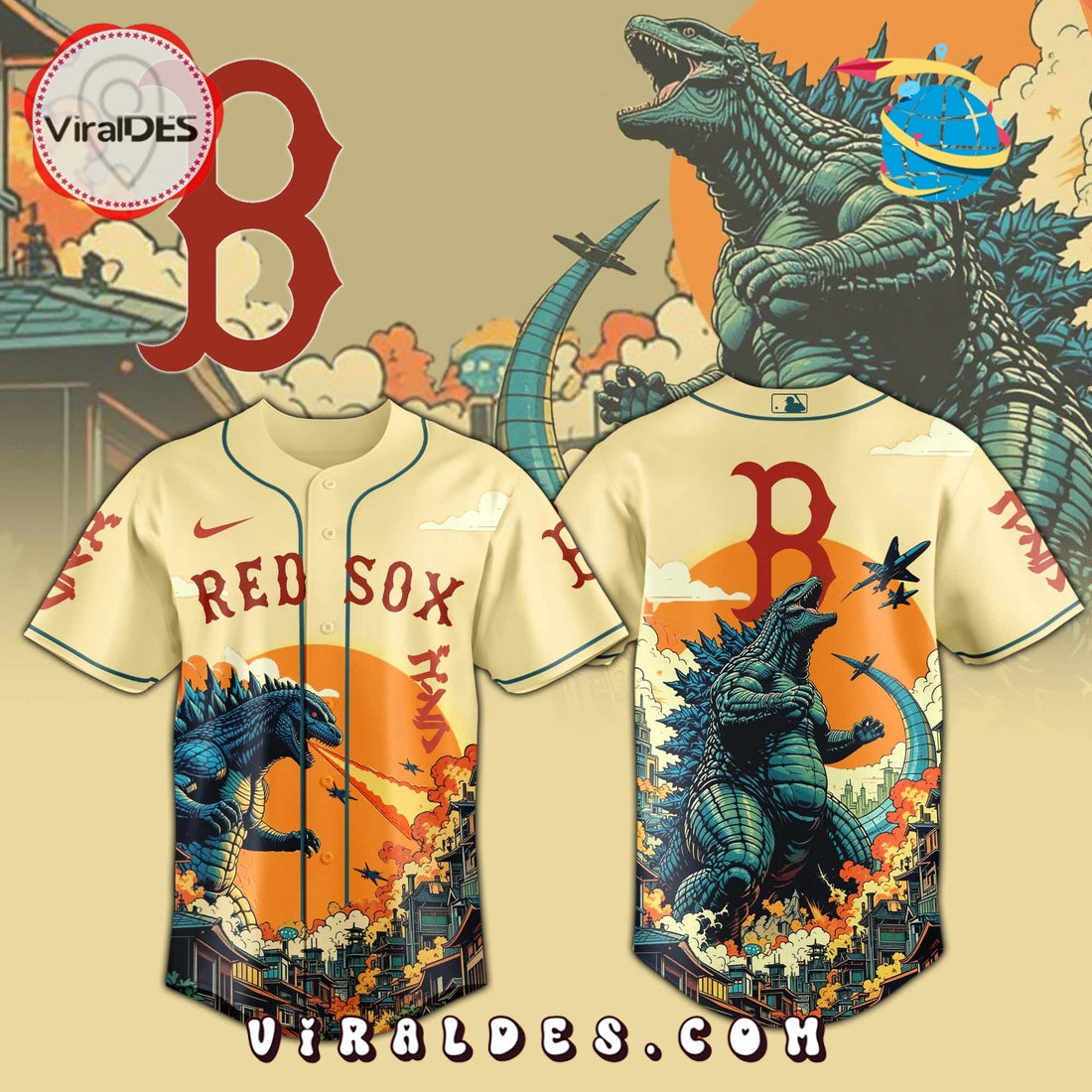 Boston Red Sox 2025 Godzilla Limited Edition Jersey