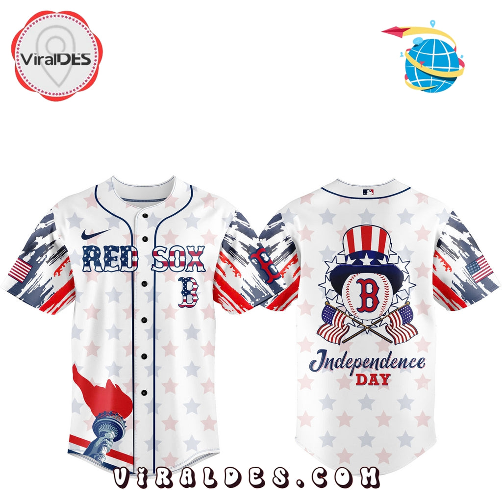 Boston Red Sox x 4th Of July Independence Baseball Jersey