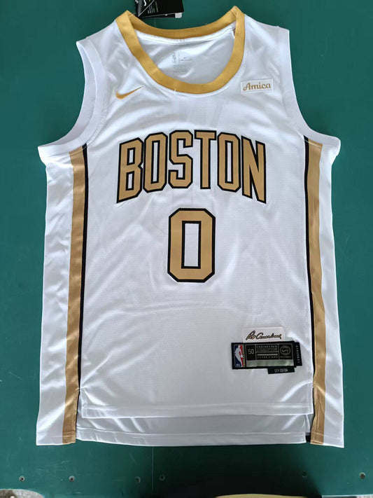 boston celtics #0 jayson tatum white Celtics 0 City Edition Style 2