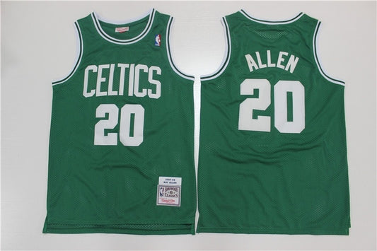 boston celtics #20 ray allen Celtics 20 # Green Retro Edition 07--08 Season Jersey