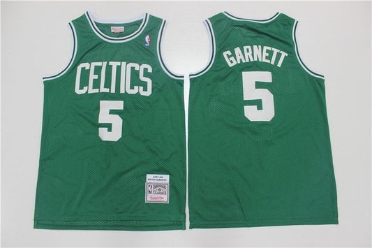 boston celtics #5 kevin garnett Celtics 5 # Green Retro Edition 07--08 Season Jersey