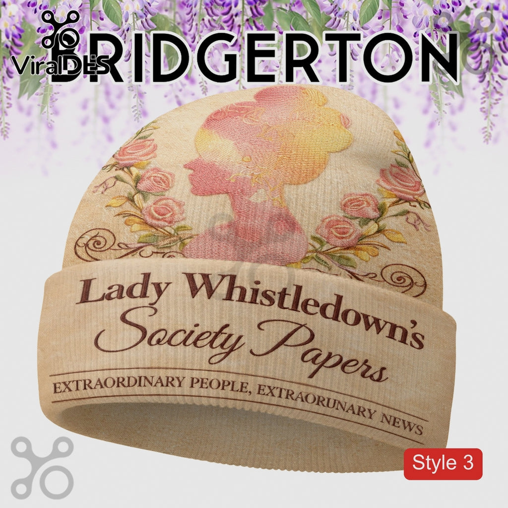 Bridgerton Social Club Floral Premium Beanie Hat