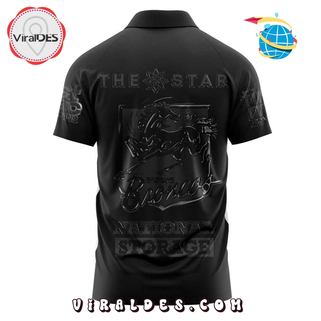 Brisbane Broncos 2025 Black Uniform Old Logo Polo