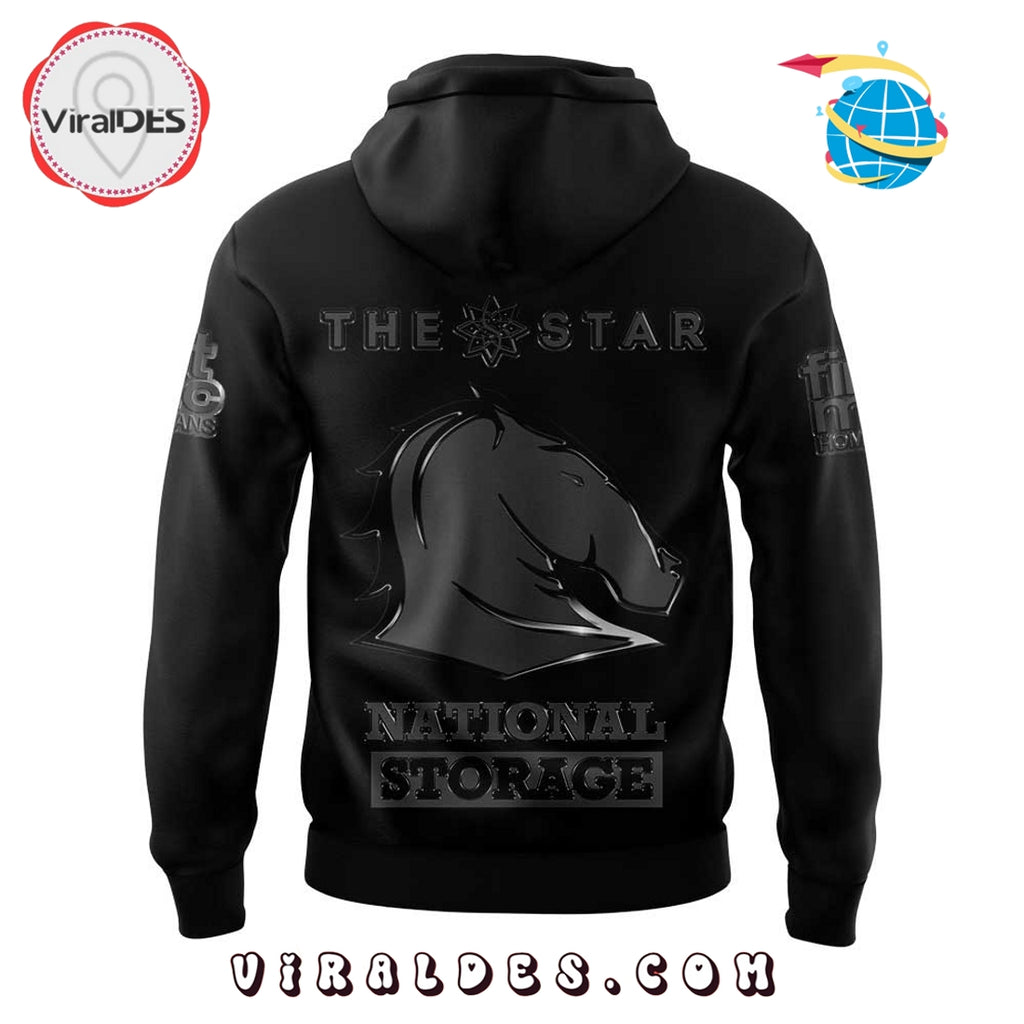 Brisbane Broncos Our Black Uniform Hoodie 2025