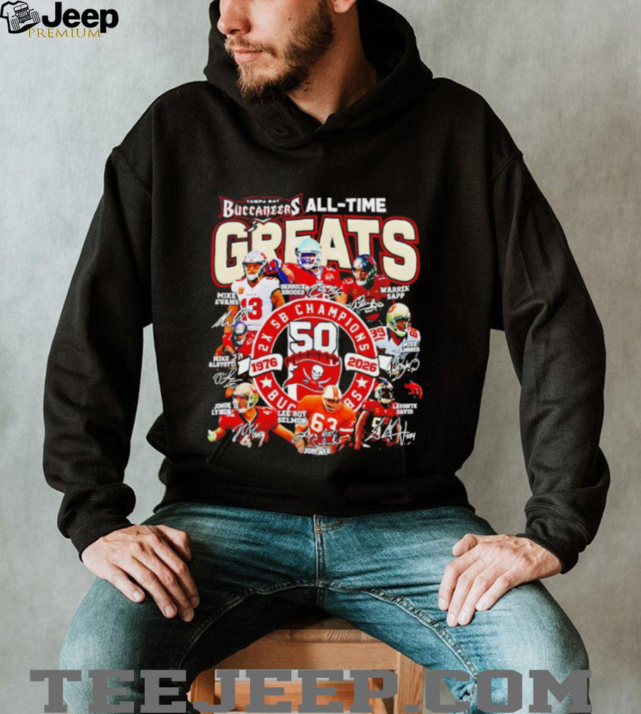 Tampa Bay Buccaneers All Time Greats Signature History T shirt