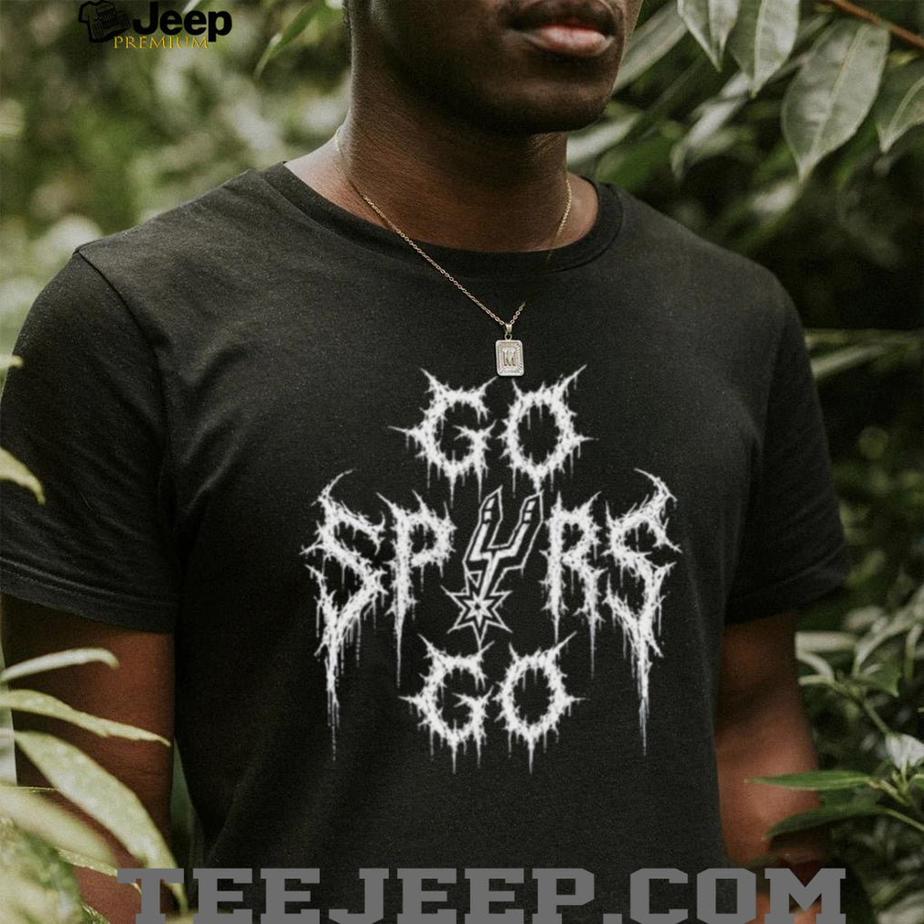 Go Spurs Go metal black San Antonio Spurs Basketball NBA 2026 shirt