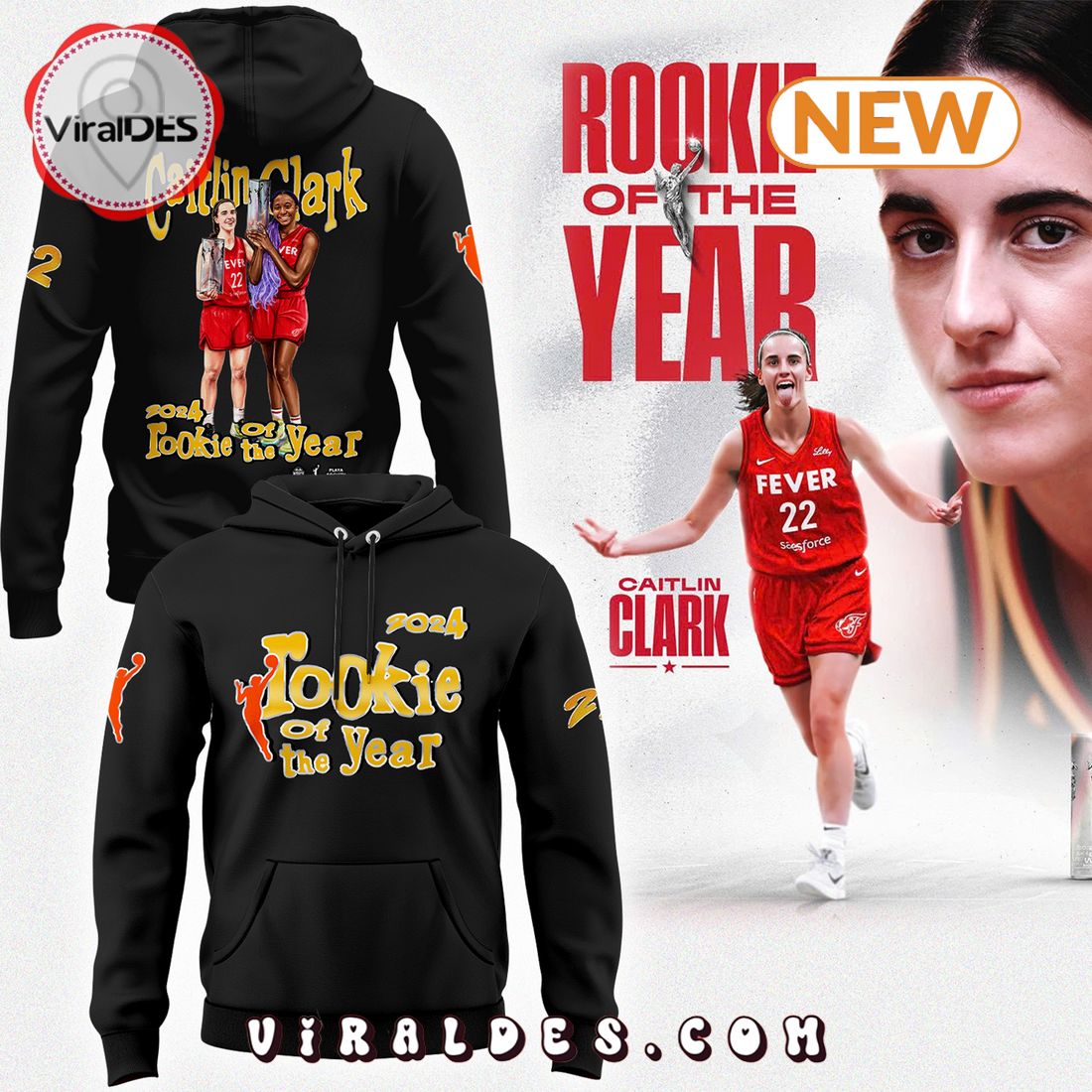 Caitlin Clark WNBA’s 2024 Rookie Of The Year Hoodie
