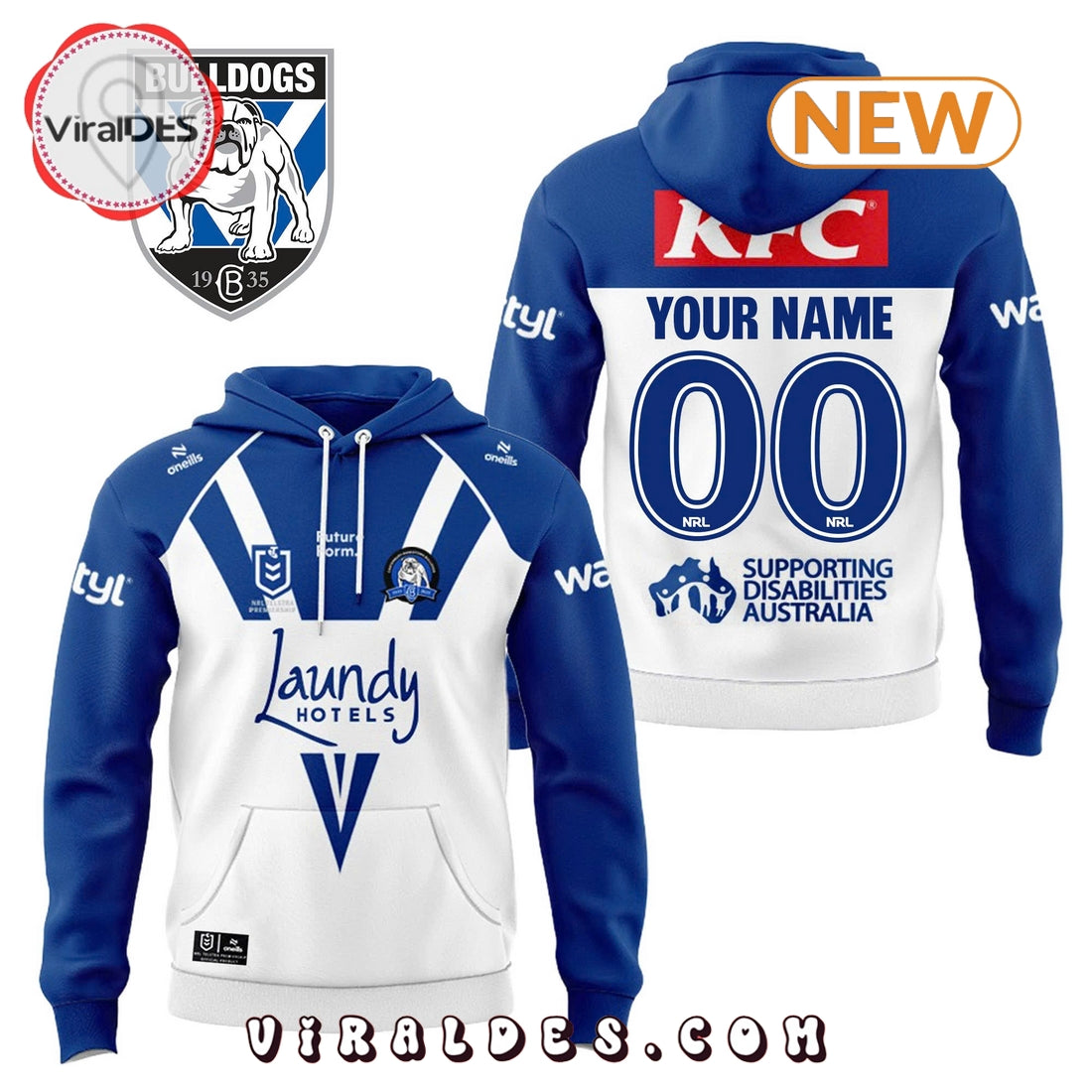 Canterbury-Bankstown Bulldogs 2025 Custom Limited Hoodie