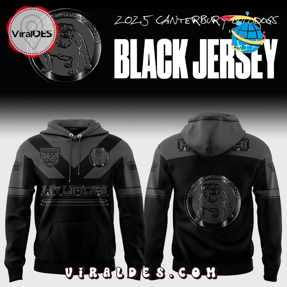 Canterbury Bulldogs Back In Black 1995 Hoodie And Pants