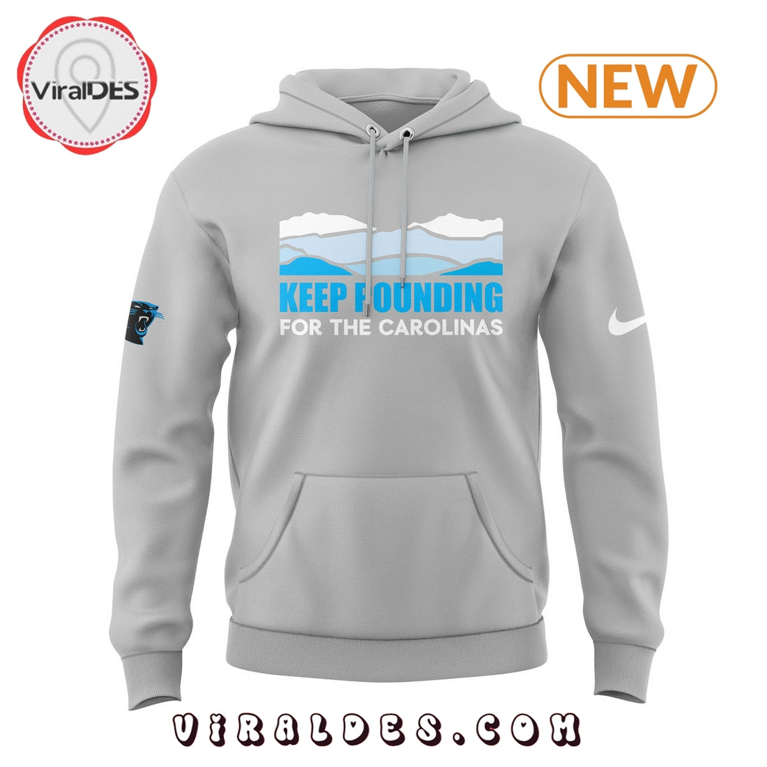 Carolina Panthers Keep Pounding Grey Hoodie