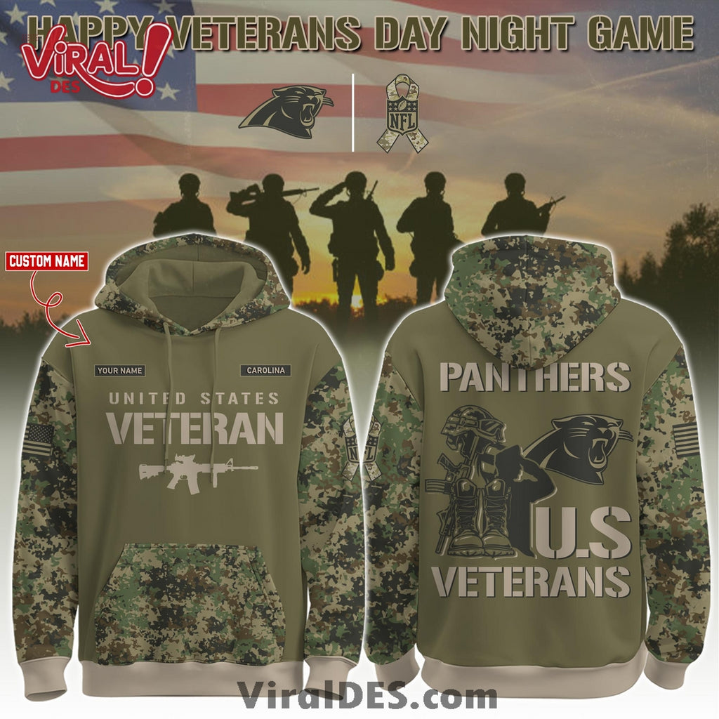 Carolina Panthers Veteran Day 2025 Hoodie Limited Edions