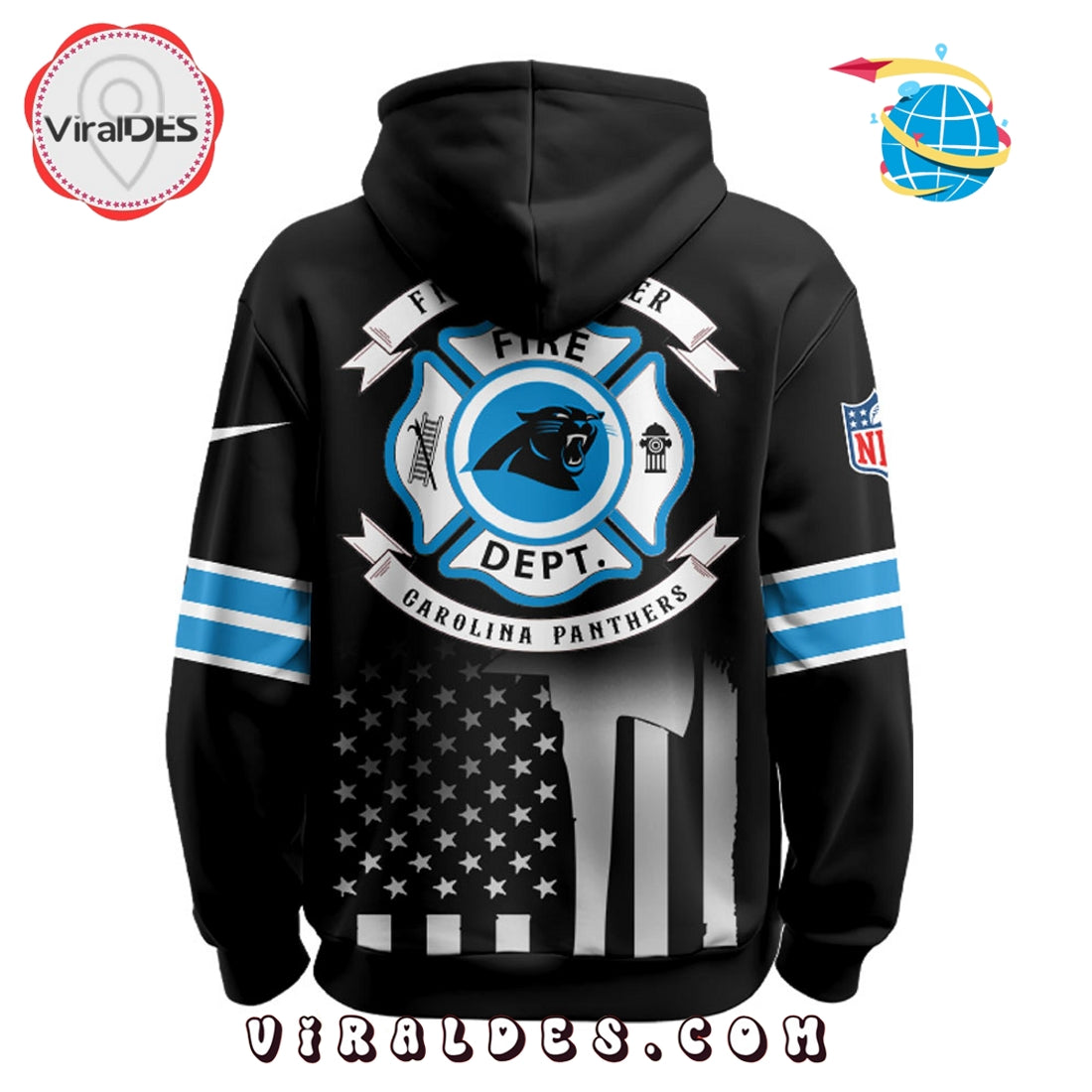 Carolina Panthers x Firefighter Appreciation Night Game Hoodie 2025