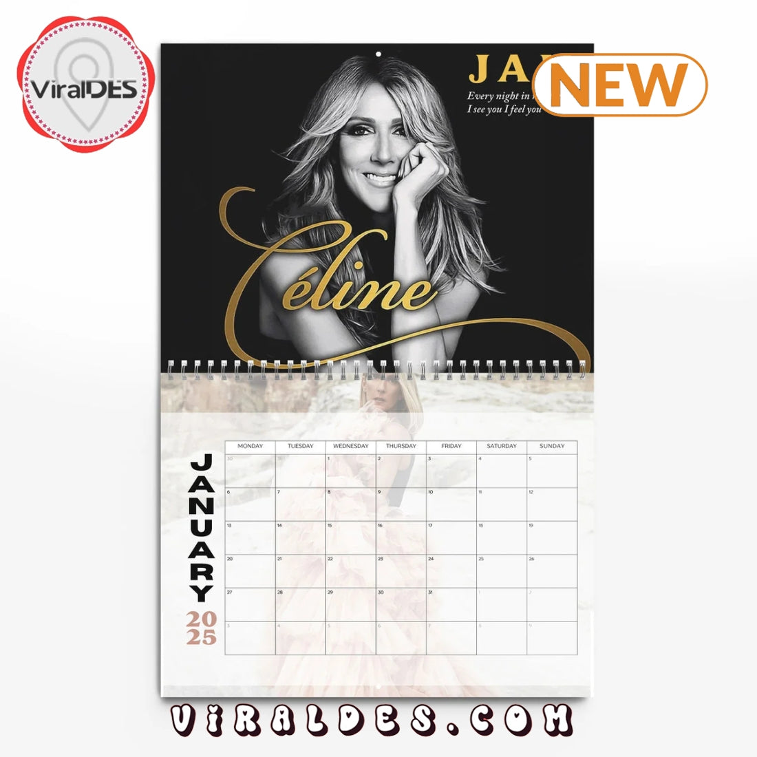 Celine Dion 2025 Happy New Year Calendar
