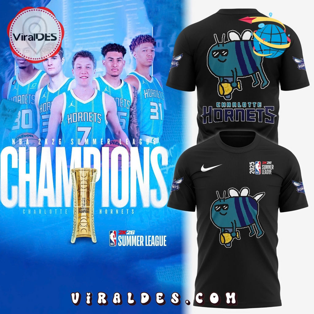 Charlotte Hornets New Bee Wins Logo Black Hoodie
