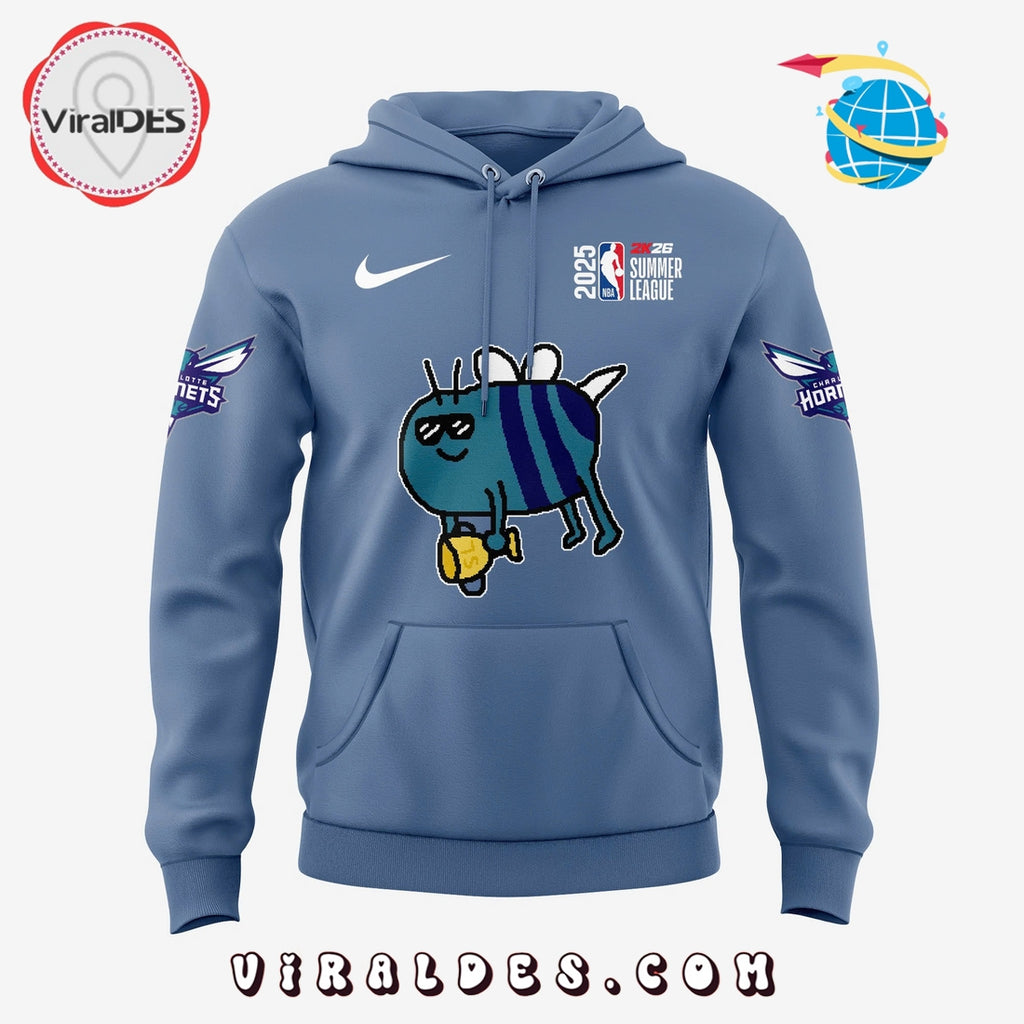 Charlotte Hornets New Bee Wins Logo Blue Hoodie, Long Pants