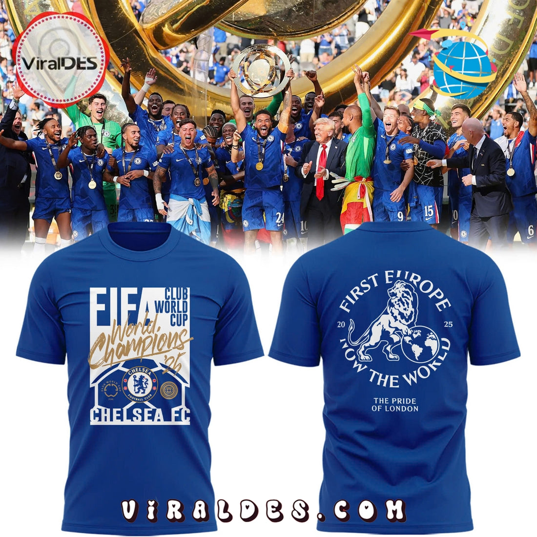 Chelsea 2025 FIFA Club World Cup Champions Blue Shirt