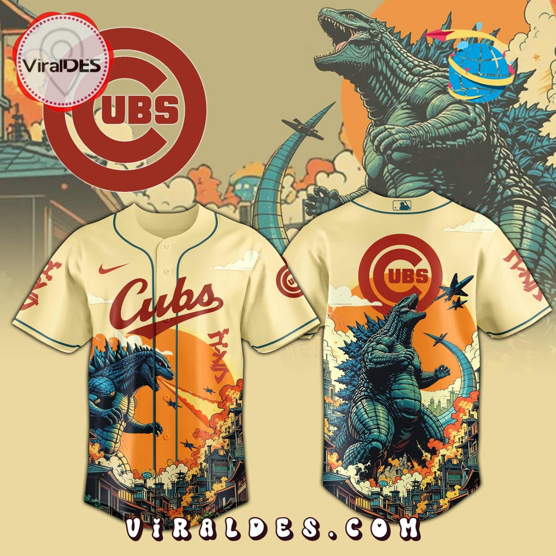 Chicago Cubs 2025 Godzilla Limited Edition Jersey