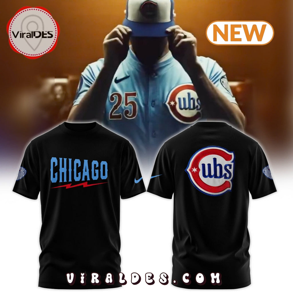 Chicago Cubs Blue Alternate Uniform Hoodie – Black