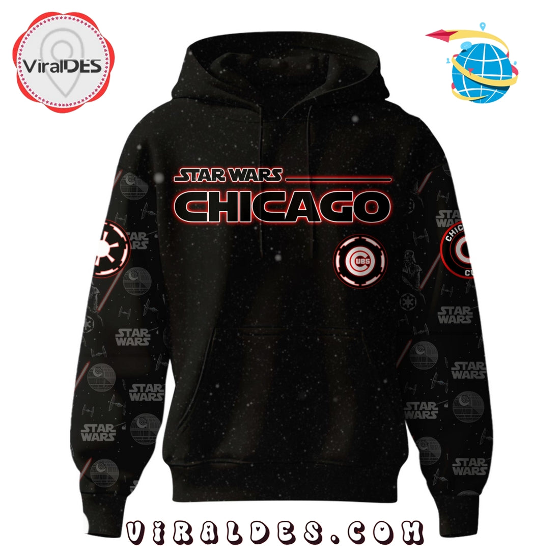 Chicago Cubs MLB x Star War Night Hoodie, Jogger, Cap