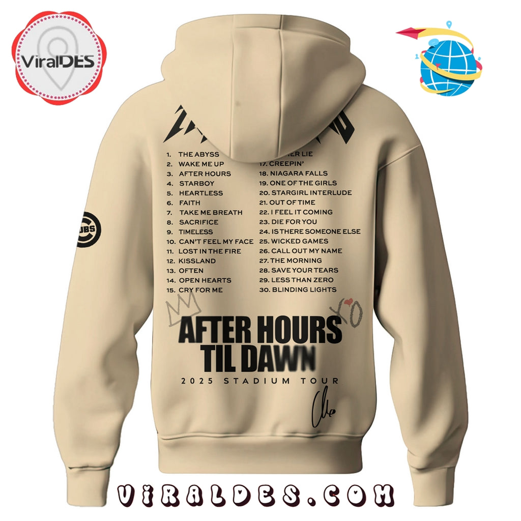Chicago Cubs x The Weeknd After Hours Til Dawn 2025 Hoodie