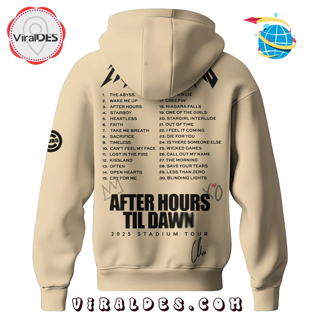 Chicago Cubs x The Weeknd After Hours Til Dawn 2025 Hoodie