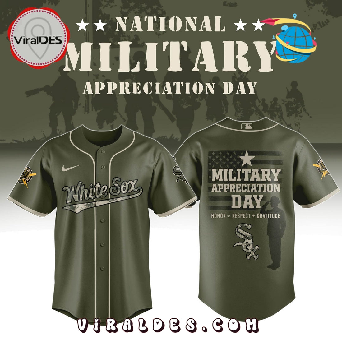 Chicago White Sox MLB Military Appreciation Day Baseball Jersey