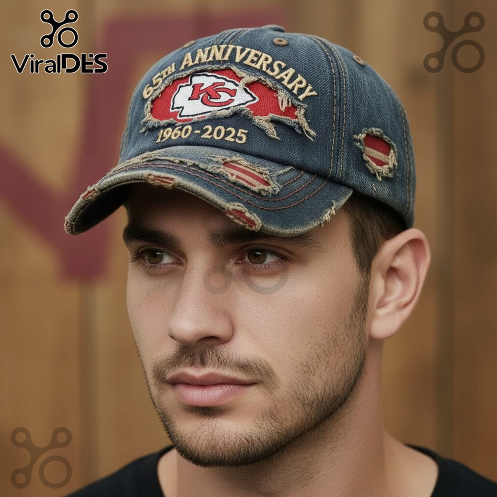 Chiefs 65th Anniversary Distressed Vintage Classic Cap