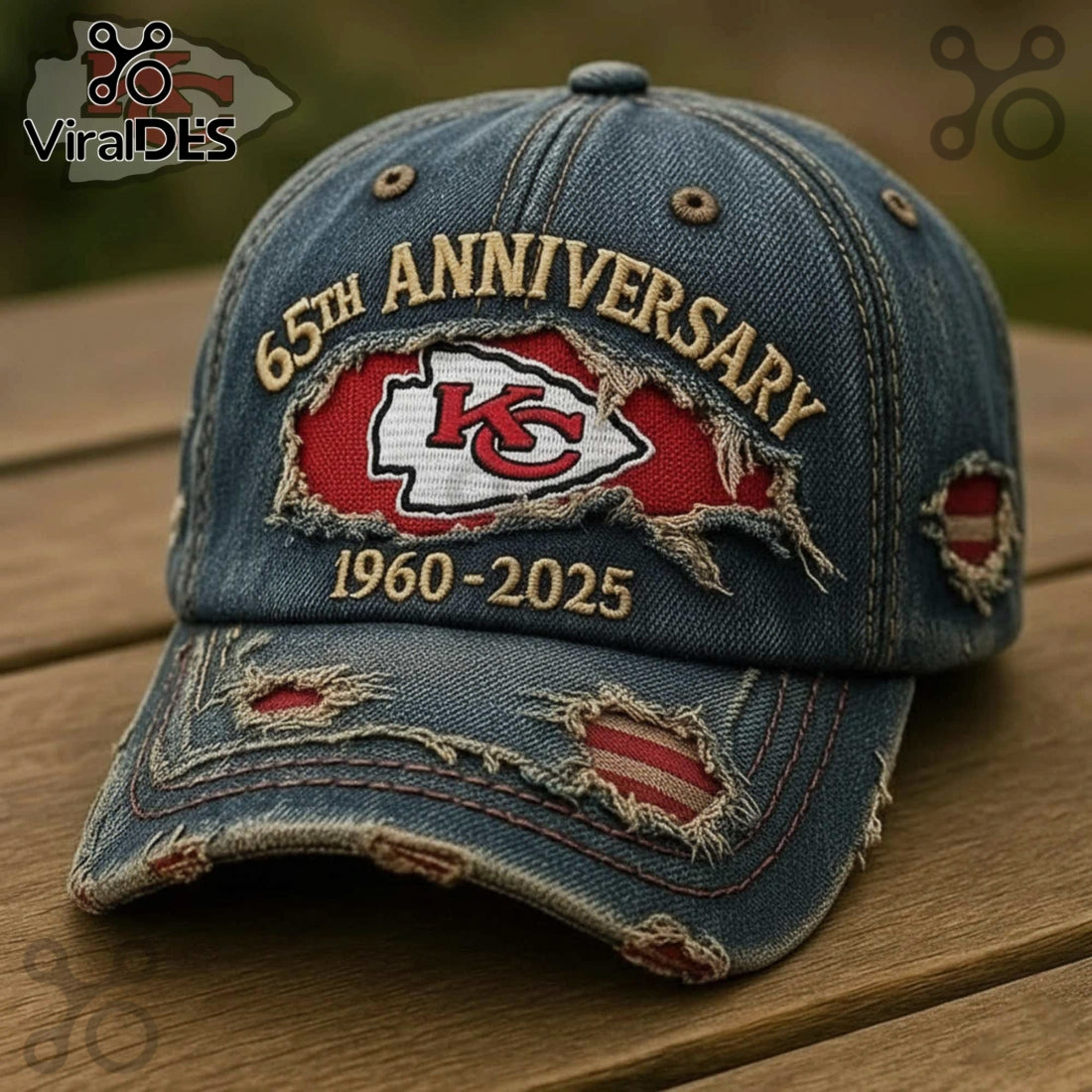 Chiefs 65th Anniversary Distressed Vintage Classic Cap