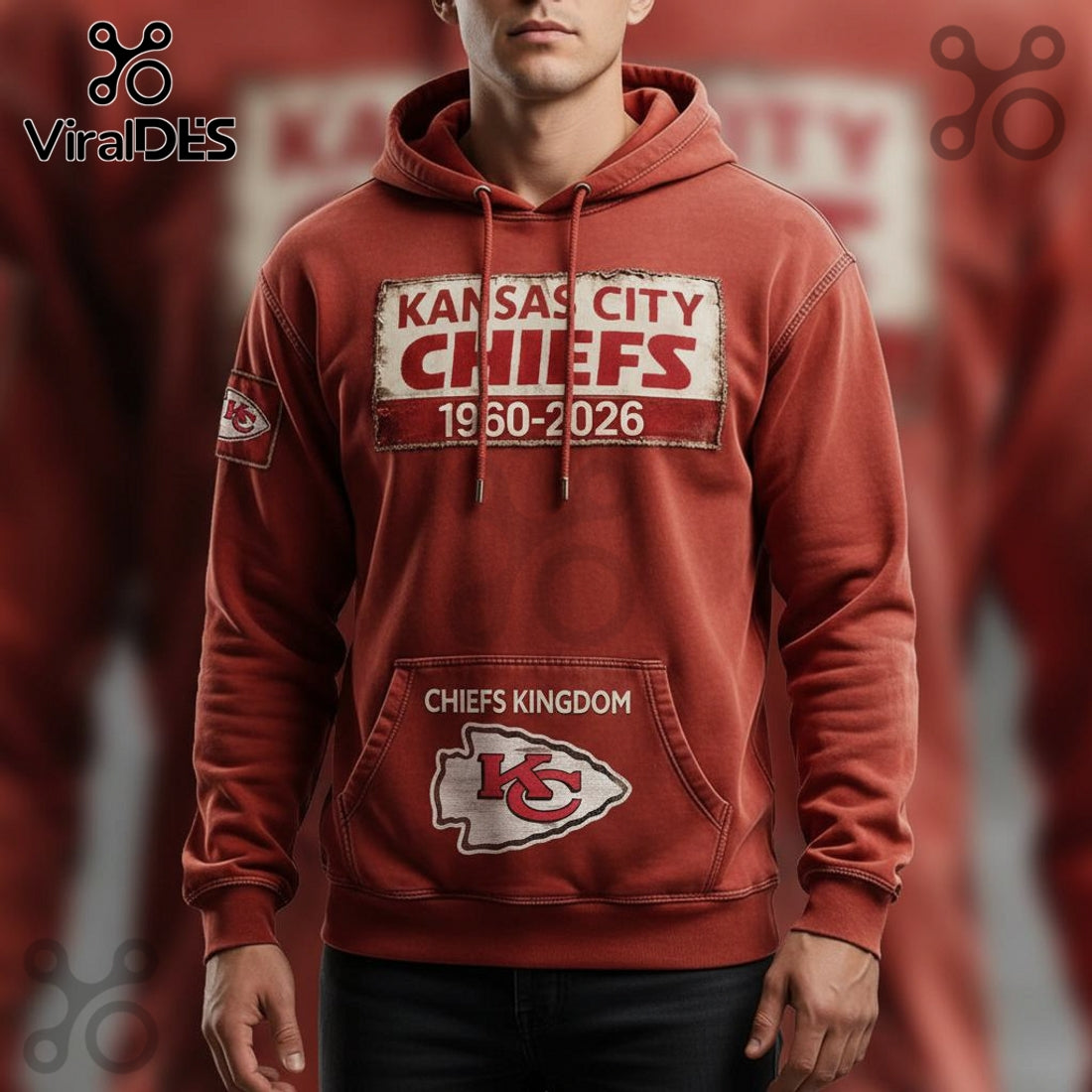 Chiefs Kingdom 1960-2026 Commemorative Graphic Fashion Hoodie