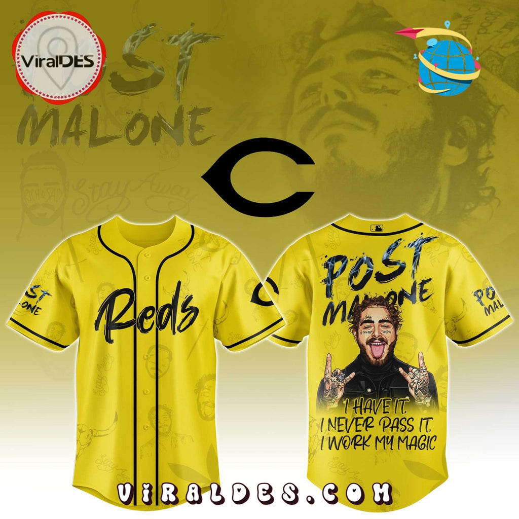 Cincinnati Reds x Post Malone Tour 2025 Baseball Jersey