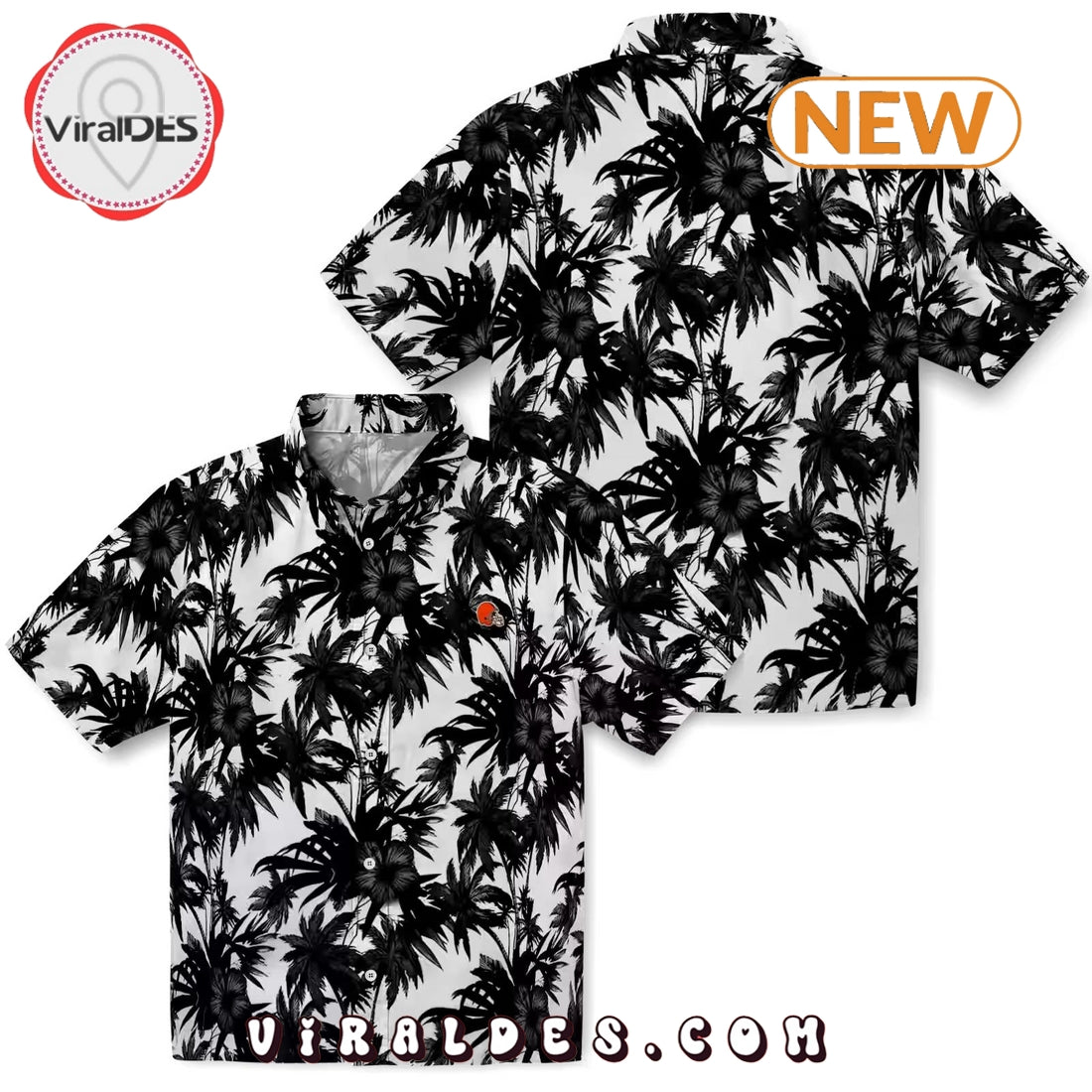 Cleveland Browns Palm Motifs Hawaiian Shirt