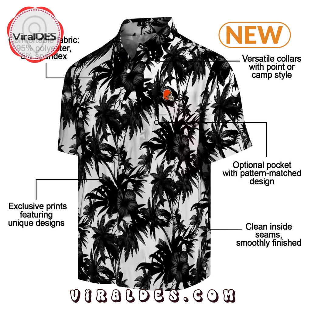 Cleveland Browns Palm Motifs Hawaiian Shirt