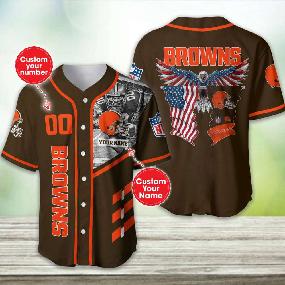 Cleveland Browns Personalized Baseball Jersey Gift For Men Women - lylyprint.com T-Shirts, Hoodie, Sweatshirt (Image 2)