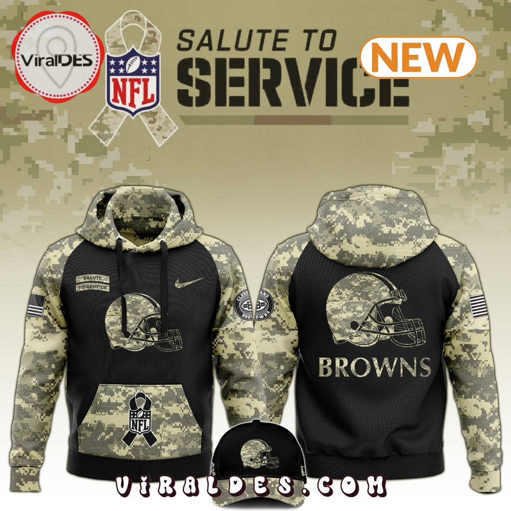 Cleveland Browns Salute to Service Hoodie, Cap