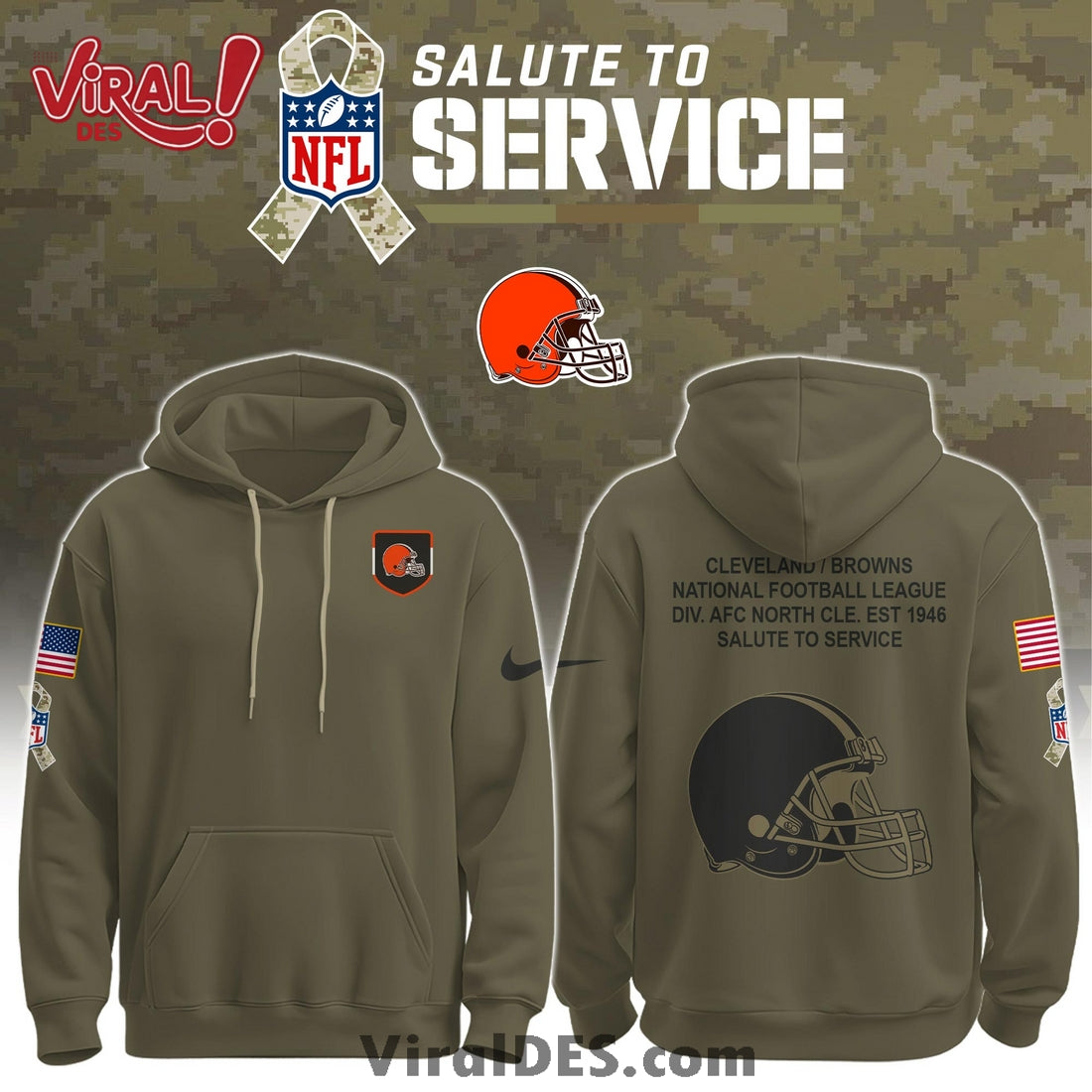Cleveland Browns Salute To Service Limited Edition Shirt