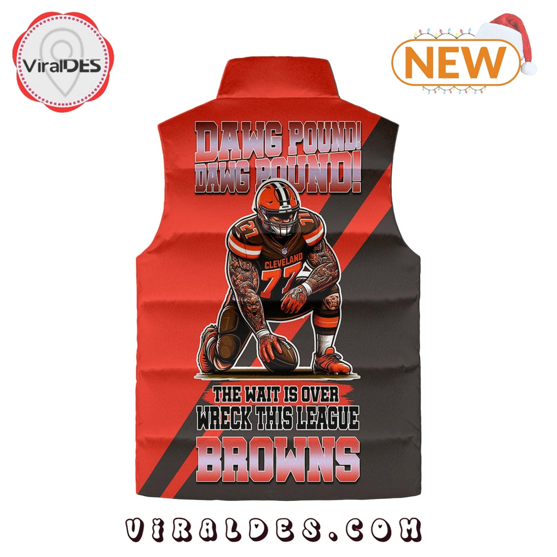 Cleveland Browns Sleeveless Puffer Jacket