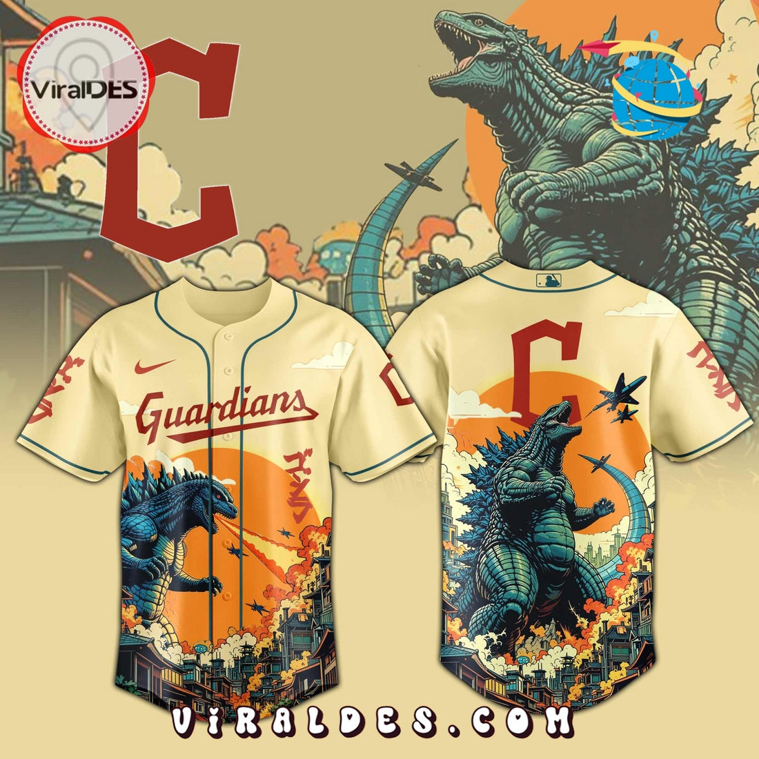 Cleveland Guardians 2025 Godzilla Limited Edition Jersey