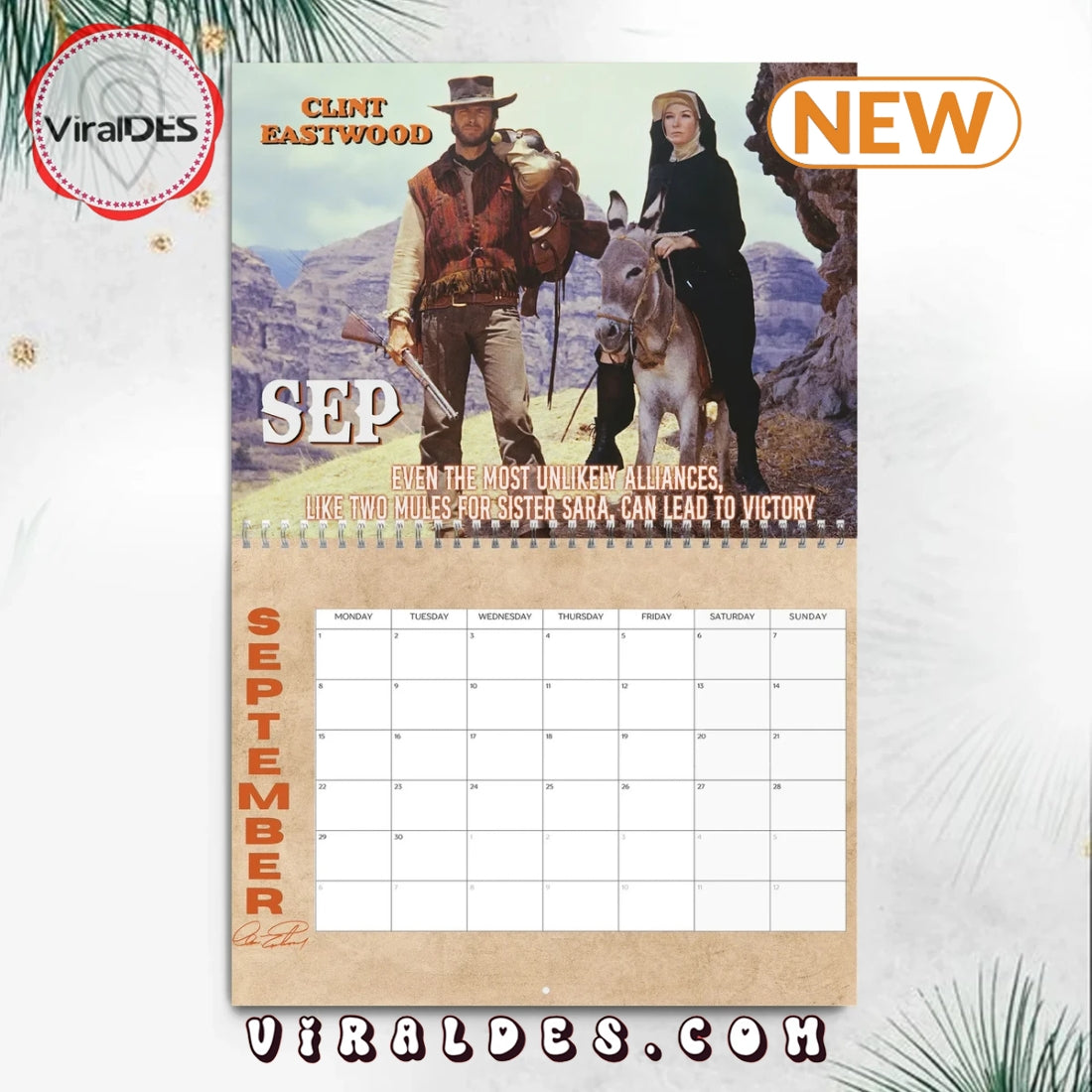 Clint Eastwood 2025 Happy New Year Calendar