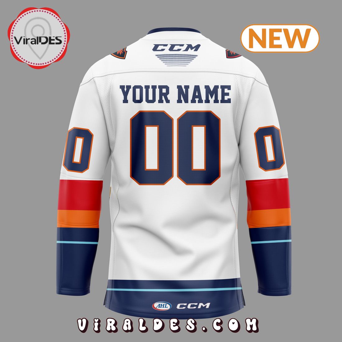 Coachella Valley Firebirds Custom White Hockey Jersey